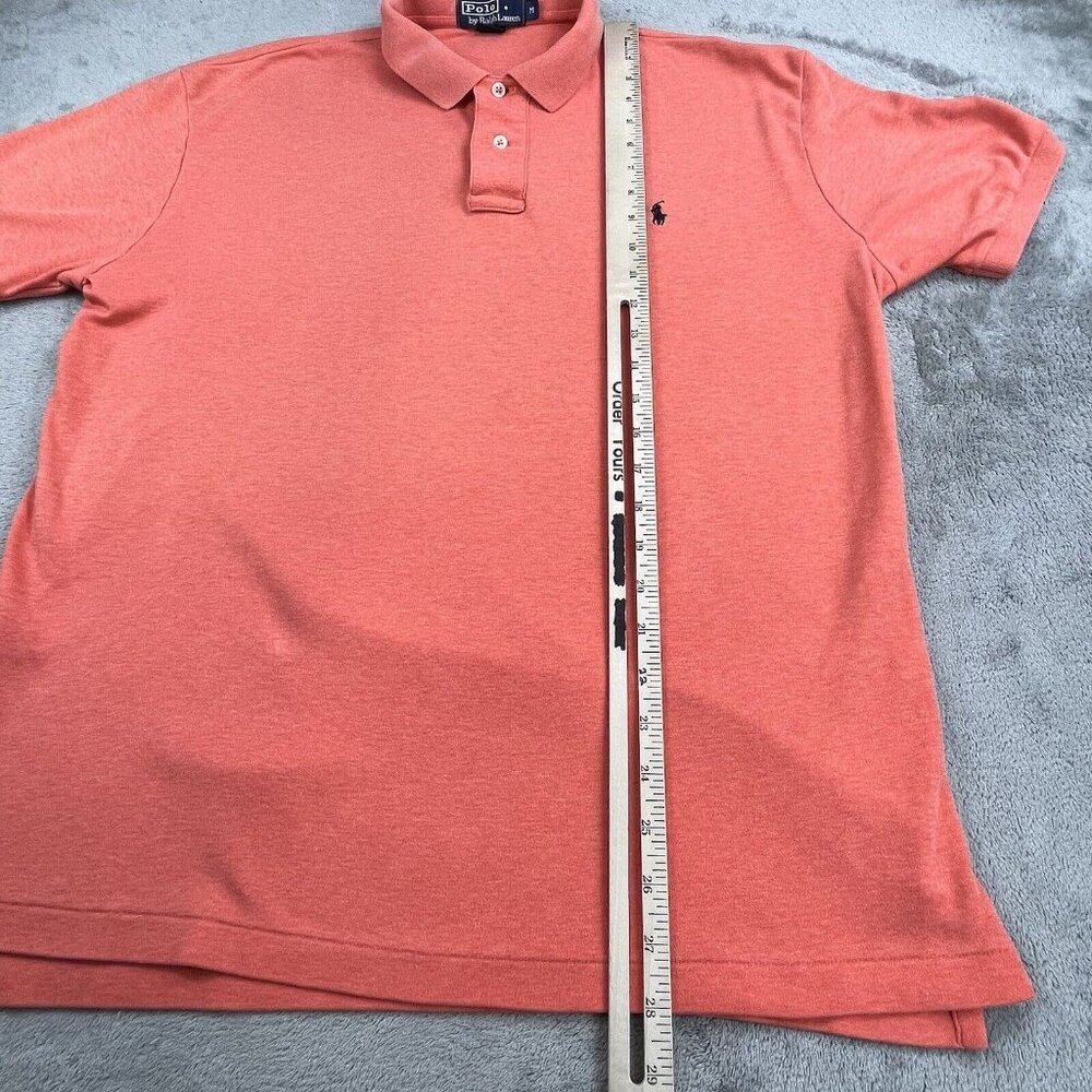 VTG Polo Ralph Lauren Men's M Salmon Orange Short Sleeve Shirt Casual Golf Wear - Picture 5 of 10